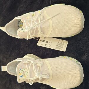 Adidas NMD_RC 1 Kids White Floral Sneakers No Box